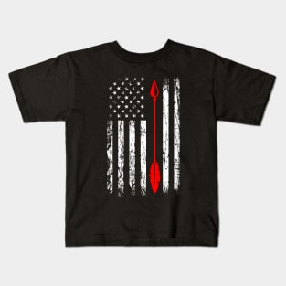 Archery Arrow American Flag Kids T-Shirt